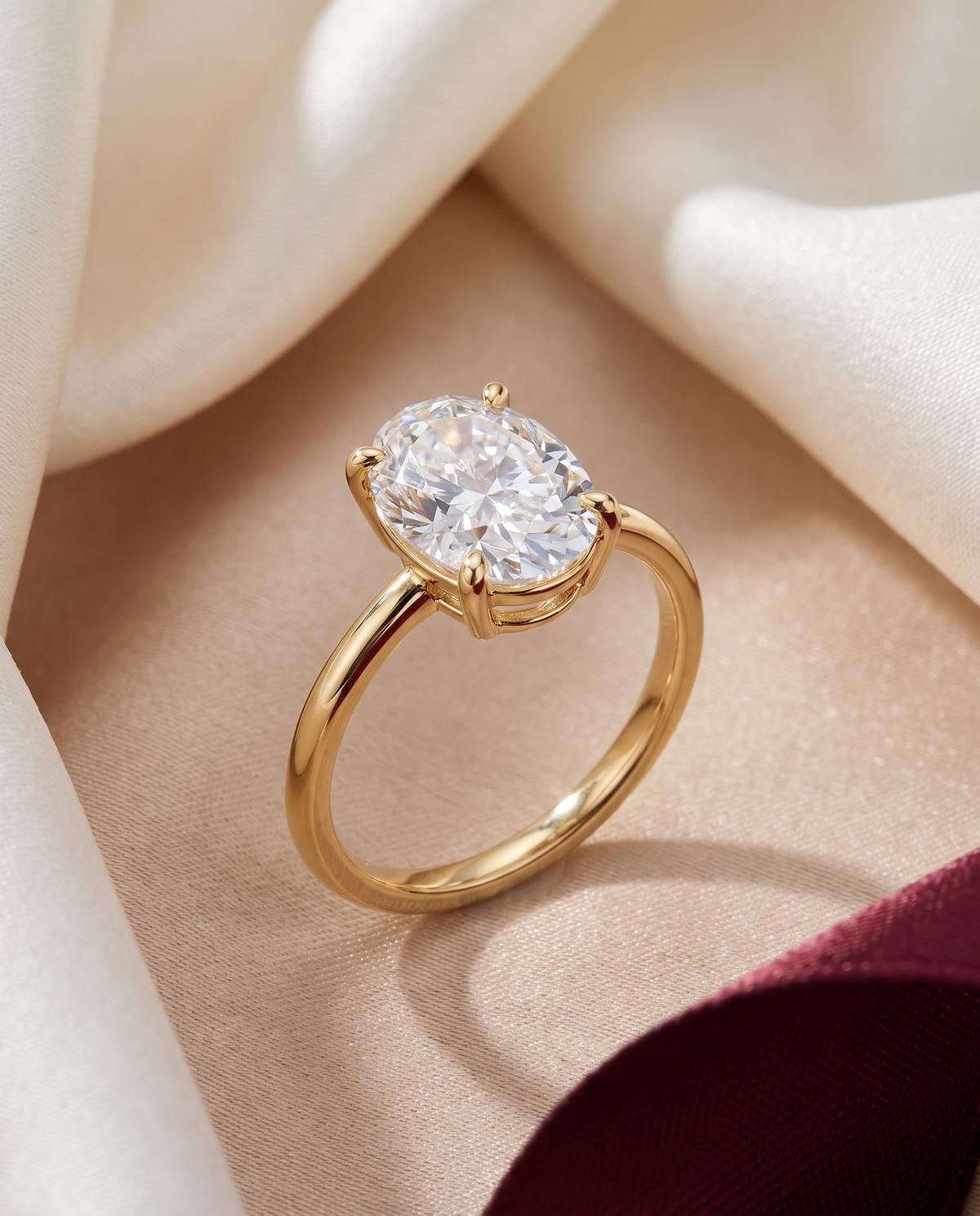 Aveline Oval Solitaire Ring - AVRESKA